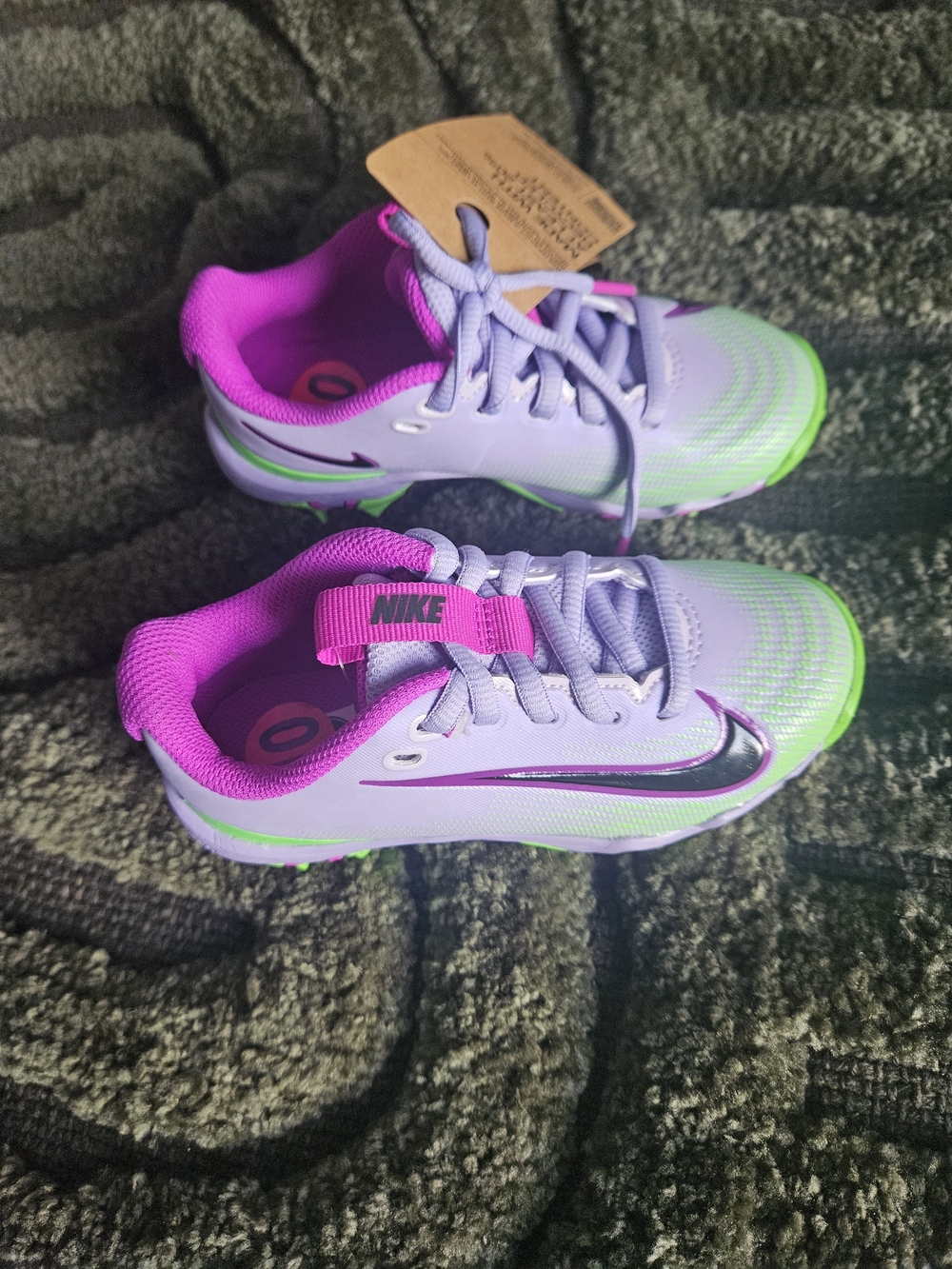 Nike Kids Shoes Size 10C Purple Pink Green Sneakers HJ4573-500 New With Tags